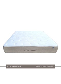 Buy INREST 19 Luxury Medical Hotel Mattress - King Size 200*200 cm, 27 cm Height, Ultra Softness, Advanced Pocket Spring System, Foam Side Support, Anti-Bacterial Fibers, Beige Board Design, Roll Packed in Saudi Arabia