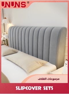 اشتري Headboard Covers,Stretch Bed Headboard Slipcover,Small Square Dustproof Protector Cover,Upholstered Headboard For Queen Size Bed,180CM في الامارات