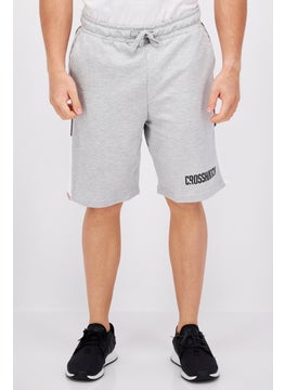 Buy Men Sportswear Fit Plain Training Shorts, Grey Marl in UAE