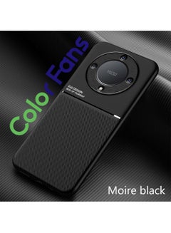 Buy Mobile Phone Case for Honor X9a 5G 6.67 inch Magnetic Cover Moire Black in UAE