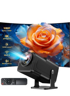 Buy 4K Native 1080P Mini Projector: Smart Features, Auto Keystone Adjustment, and 180-Degree Rotation in UAE