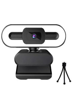 Buy 4K Webcam, Web Camera with Microphone and Fill Light, HD Autofocus Computer Camera with Privacy Cover and Tripod Stand Streaming Webcam,Plug&Play USB Wbcam for Pc Laptop Desktop Video Calling in Saudi Arabia