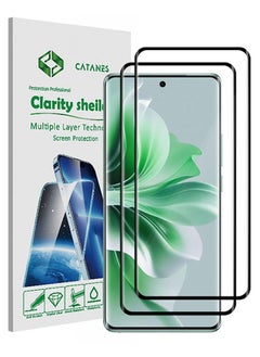 اشتري 2 Pack For Oppo Reno11 Screen Protector Full Coverage Screen Protector Clear Anti-Bubble Shield Tempered Glass Screen Protector في الامارات