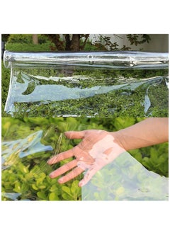 اشتري Glass Clear Tarpaulin Heavy Duty Tarp with Reinforced Eyelets, Thick PVC Waterproof Transparent Tarpaulin, Premium Quality Cover Tarp for Outdoor Camping Sheet في السعودية