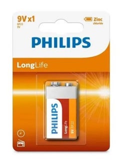 اشتري Philips 9V LongLife battery,LongLife Zinc Chloride Battery في مصر