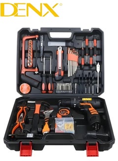 Buy DENX CORDLESS DRILL SET 10mm | Speed 0 - 800 R/MIN |  12V | 1300mAH | DX1778 in Saudi Arabia