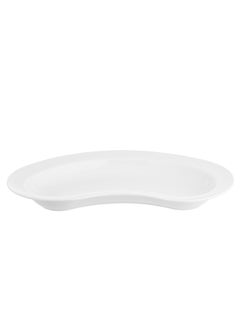 Buy Large white porcelain serving plate 61*34 cm in Saudi Arabia