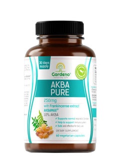 Buy Akba Pure Standardized Boswellia Extract for Normal Respiratory Function | Frankincense Resin Extract Dietary Supplement For  Normal Respiratory Function -60VegCapsules in UAE