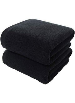 Buy Iris (Black) Premium Plain Hand Towels (40x70,Set of 2 Hand Towel) 100% Cotton, Highly Absorbent and Ultrasoft Quick Dry Bath Linen-550 GSM in UAE