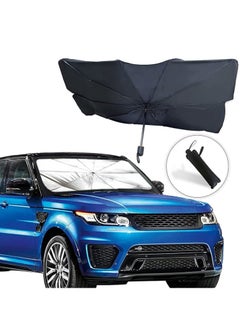 Buy Car Windshield Sunshade | Foldable Reflector Umbrella Sunshade for Cars, Blocks UV Rays Sun Visor Protector Sunshade to Keep Your Vehicle Cool and Damage in UAE