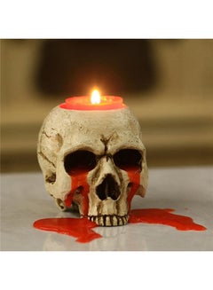 Buy Skull Candle Holder Resin Tea Light Holders Mini Skull Home Decoration Novelty Craft Collection in Saudi Arabia