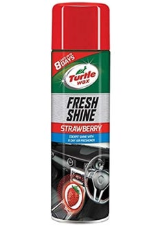 Buy Fresh Shine Interior Plastic & Dashboard Cleaner with Air Freshener Strawberry Scent 500ml in Saudi Arabia