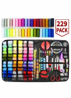 اشتري 229-Piece Sewing Kit Premium Oxford Fabric for Beginner Kids Adults Travel Thread and Needle Sewing Accessories Organizer Emergency kit في الامارات