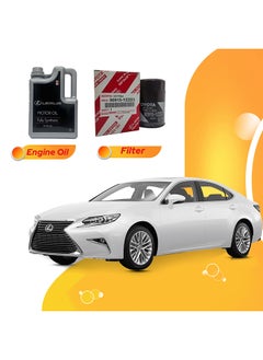 Buy Es350 6 Liters 5W40 Lexus Oil And Original Filter in UAE