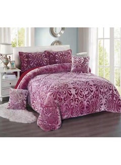 Buy Ultra Luxury Crushed King Size Velvet Duvet Cover Bedding Queen Comforter Cover Set in UAE