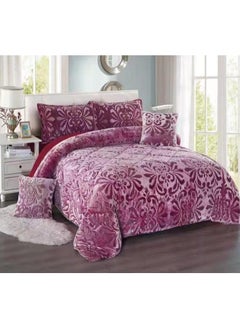 Buy Ultra Luxury Crushed King Size Velvet Duvet Cover Bedding Queen Comforter Cover Set in UAE