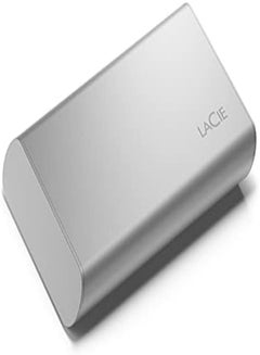 Buy LaCie Portable SSD, 1TB, External SSD, USB-C, Iphone 15 Pro compatible, 2nd generation USB 3.2, speeds up to 1050MB/s, Moon Silver, for Mac, PC and iPad (STKS1000400) in UAE