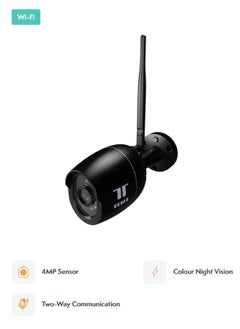 اشتري Smart Outdoor Security Camera with 2K Resolution, Color Night Vision & Two-Way Talking, works with Google, Alexa & Tesla Home App في الامارات