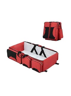 اشتري 4-in-1 Multifunctional Large Capacity Traveling Baby Diaper Bag With Waterproof Cushioning - Red في السعودية