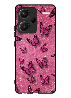 اشتري Protective Case Cover For Xiaomi Redmi Note 13 Pro Plus Glitters & Butterflies في السعودية