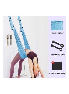 Buy Yoga Resistance Band Yoga Fitness Stretching Strap Dance Lower Waist Training,Adjustable Back Bend Assist Trainer,Yoga Stretching Strap,Home Equipment for Ballet,Dance blue in Saudi Arabia