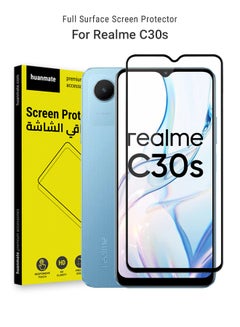 Buy Edge to Edge Full Surface Screen Protector For Realme C30s Black/Clear in Saudi Arabia