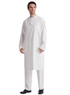 Buy Buttoned Round Neck Robe Set in Saudi Arabia