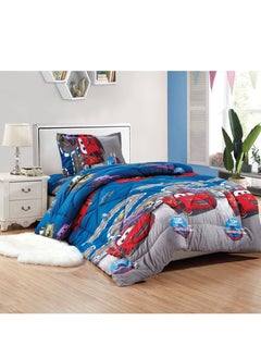 Buy 3-Piece kids Medium Filling Comforter set Reversible Bed Set Single Size 160x210 cm for Boys & Girls in Saudi Arabia