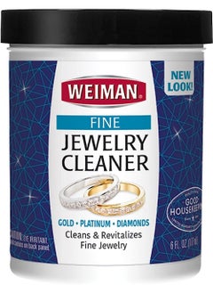 Buy Weiman Fine Jewelry Cleaner Liquid with Cleaning Brush: Precious Metals, Diamond Cleaner, Gemstone Care, Restore Shine, Liquid Solution -6 oz in UAE