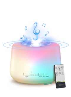 Buy Essential Oil Diffuser Bluetooth Speaker 5.0 500ML Ultrasonic Aromatherapy Diffusers for Aroma Essential Oils Large Room Bedroom Office Home 14 Colors Night Light with Remote 4 Timers in Saudi Arabia