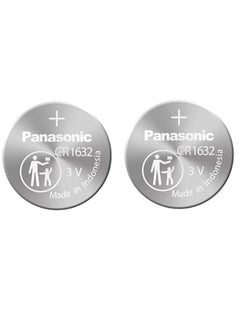 Buy 2-Pieces Panasonic CR1632 Lithium 3V Indonesia Batteries in UAE