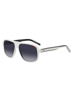 اشتري Men's Uv Protection Rectangular Shape Acetate Sunglasses Hg 1296/S Grey 49 - Lens Size: 49 Mm - Wh Gry في الامارات