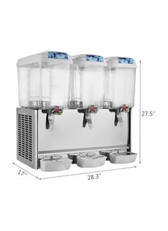 Buy 14.25 Gallon Juice Beverage Dispenser 3x12L Frozen Cold Drink Machine Orange Juice Dispenser Spray Cooling Commercial Beverage Machine in UAE