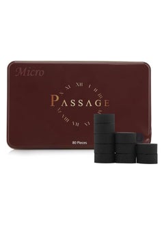 Buy PASSAGE Charcoal Premium |Bakhoor,Oud Quick Lighting Micro/Mini Briquets | Metal Box | 80 Pieces | SIZE 27mm | BURNING TIME 35 MINUTE | Best For - Small & Hair Mubkhar | Ideal for Incense in UAE