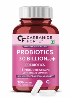 اشتري Carbamide Forte Probiotics Supplement 30 Billion for Women & Men - 60 Veg Capsules في الامارات