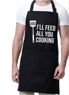 اشتري Apron Men's And Women's Cross-back Apron  Apron Large Pocket Hand Wipe Kitchen Cooking Baking Hair Stylist Barbecue Woodworking Welding Woodworking Work Bib Apron في السعودية