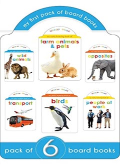 اشتري My Super Boxset of Board Books For Kids: Opposites, Wild Animals, Farm Animals and Pets, Birds, Tran في الامارات