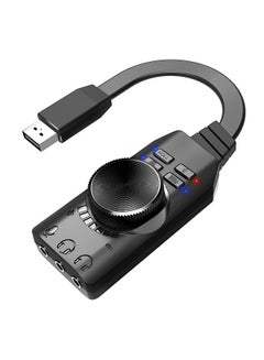 Buy GS3 USB 2.0 External Sound Card Virtual 7.1 Channel Sound Card Adapter Plug and Play with Headphone Microphone Jacks Volume Control Mute Mic Games Sound Effect Upgrade Version for Desktop Laptop PC in UAE