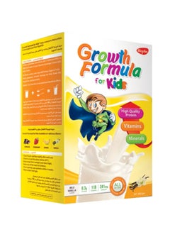 اشتري جروث فورميلا للاطفال مكمل غذائى متكامل و متوازن – 6.3 جرام بروتين-  يساعد الاطفال على النمو بشكل صحى و تعويض نقص التغذية من سن 1 – 12 سنة - بطعم الفانيليا - 400جم في مصر