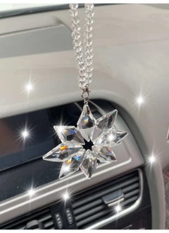 Buy Luxury Snowflake Crystal Pendant for Car - Clear in Saudi Arabia