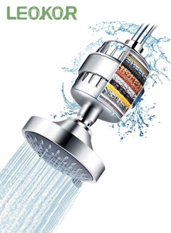 Buy High Pressure Shower Filter Head Water Softener with Filter Shower Head Helps Remove Chlorine and Impurities in Saudi Arabia