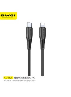 اشتري Awei Awei - 27W Fast Charging Cable from Type C to Lightning - Black في مصر