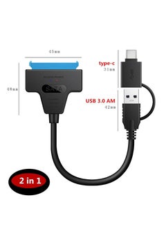 Buy TYPE C / USB 3.0 TO SATA ADAPTER HDD/SSD CONVERTER in UAE