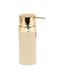 Buy Lenox Glossy Finish Elegant Liquid Soap Dispenser Beige and Gold 300 ml in Saudi Arabia