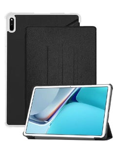 Buy Huawei MatePad 11 (2021) Leather Folio Case Book Cover 10.95 inch Black in UAE