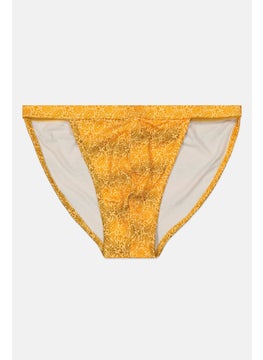 اشتري Women Allover Print Bikini Bottom, Yellow Combo في الامارات