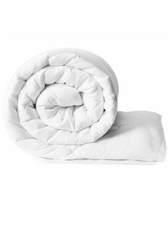 Buy Single Size Plain Duvet  Cotton White 160 x 220cm in UAE