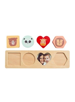 Buy Wooden Photo Puzzle Multiple Shape Baby Puzzle Geometric Shape Toddler Puzzle Wooden Learning Puzzle in Saudi Arabia