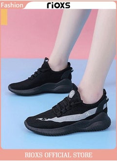 Buy Women's Sports Shoes Mesh Breathable Platform Sneakers Casual Jogging Walking Shoes For Running in UAE