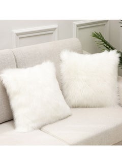 Buy Cozy soft Faux Fur Throw Pillow For Sofa, Bed and Home Décor in UAE